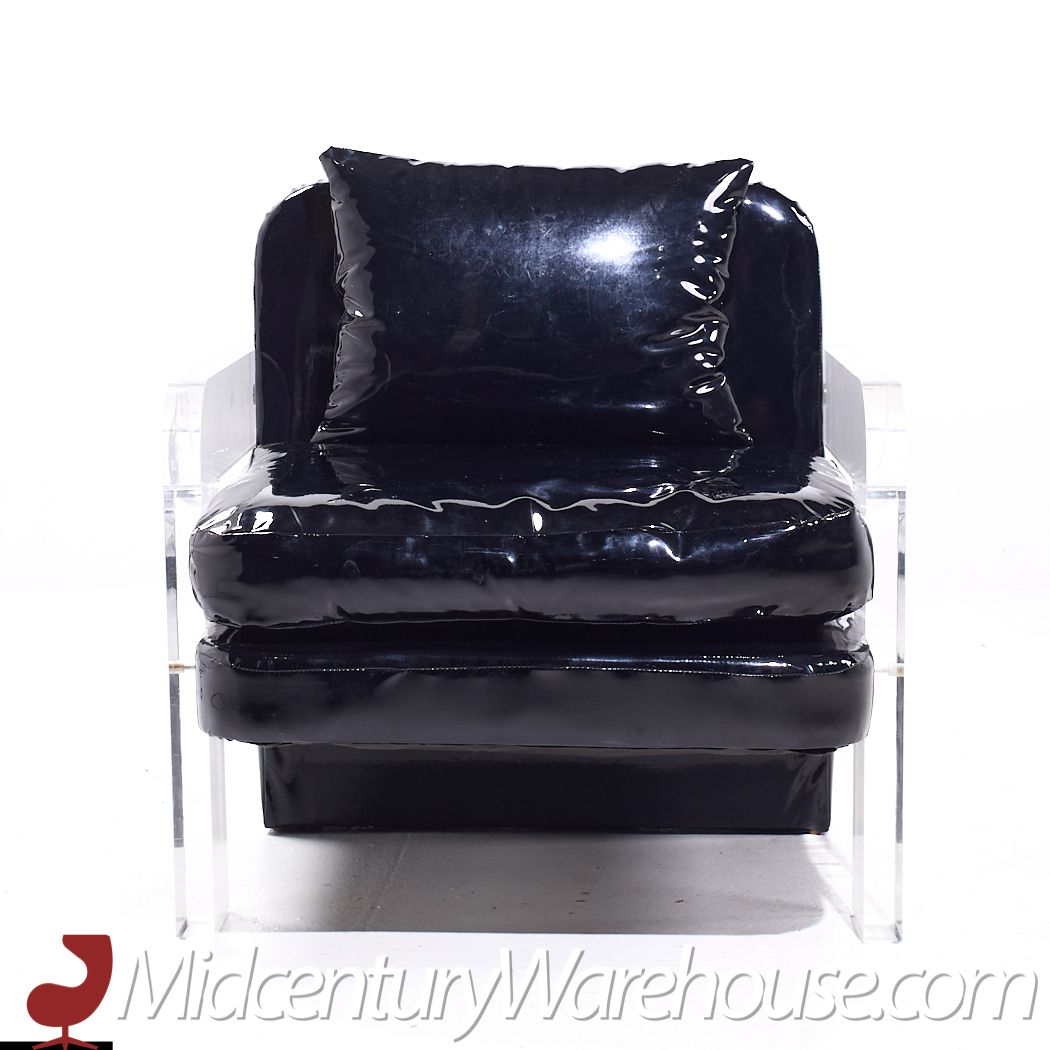 Vladimir Kagan Mid Century Lucite Lounge Chairs - Pair