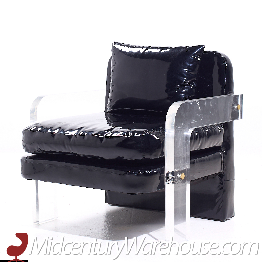 Vladimir Kagan Mid Century Lucite Lounge Chairs - Pair