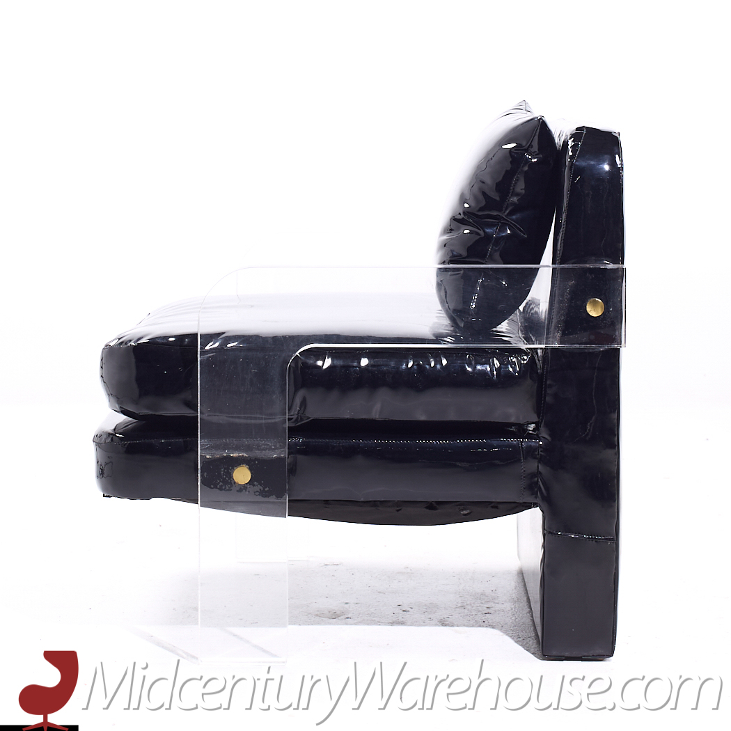 Vladimir Kagan Mid Century Lucite Lounge Chairs - Pair