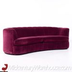 Weiman Mid Century Channeled Crescent Sofa - Pair | Mid Century Modern Furniture - Mid Century Furniture Chicago Weiman Mid Century Channeled Crescent Sofa - Pair