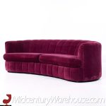 Weiman Mid Century Channeled Crescent Sofa | Mid Century Modern Furniture - Mid Century Furniture Chicago Weiman Mid Century Channeled Crescent Sofa