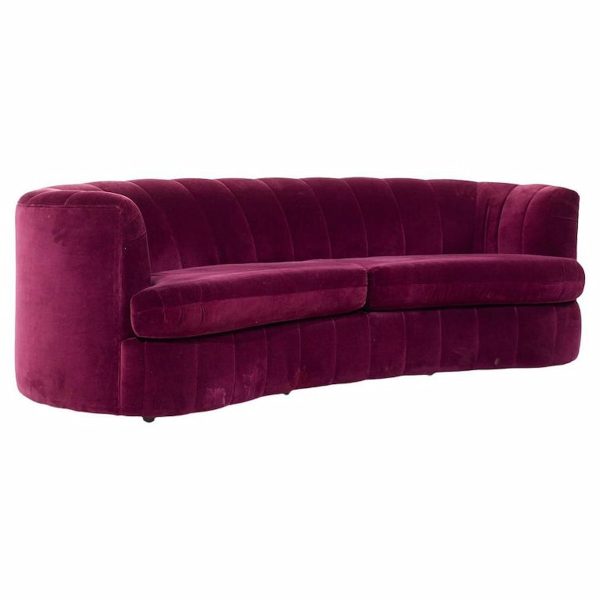 Weiman Mid Century Channeled Crescent Sofa