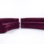 Weiman Mid Century Channeled Crescent Sofa - Pair | Mid Century Modern Furniture - Mid Century Furniture Chicago Weiman Mid Century Channeled Crescent Sofa - Pair