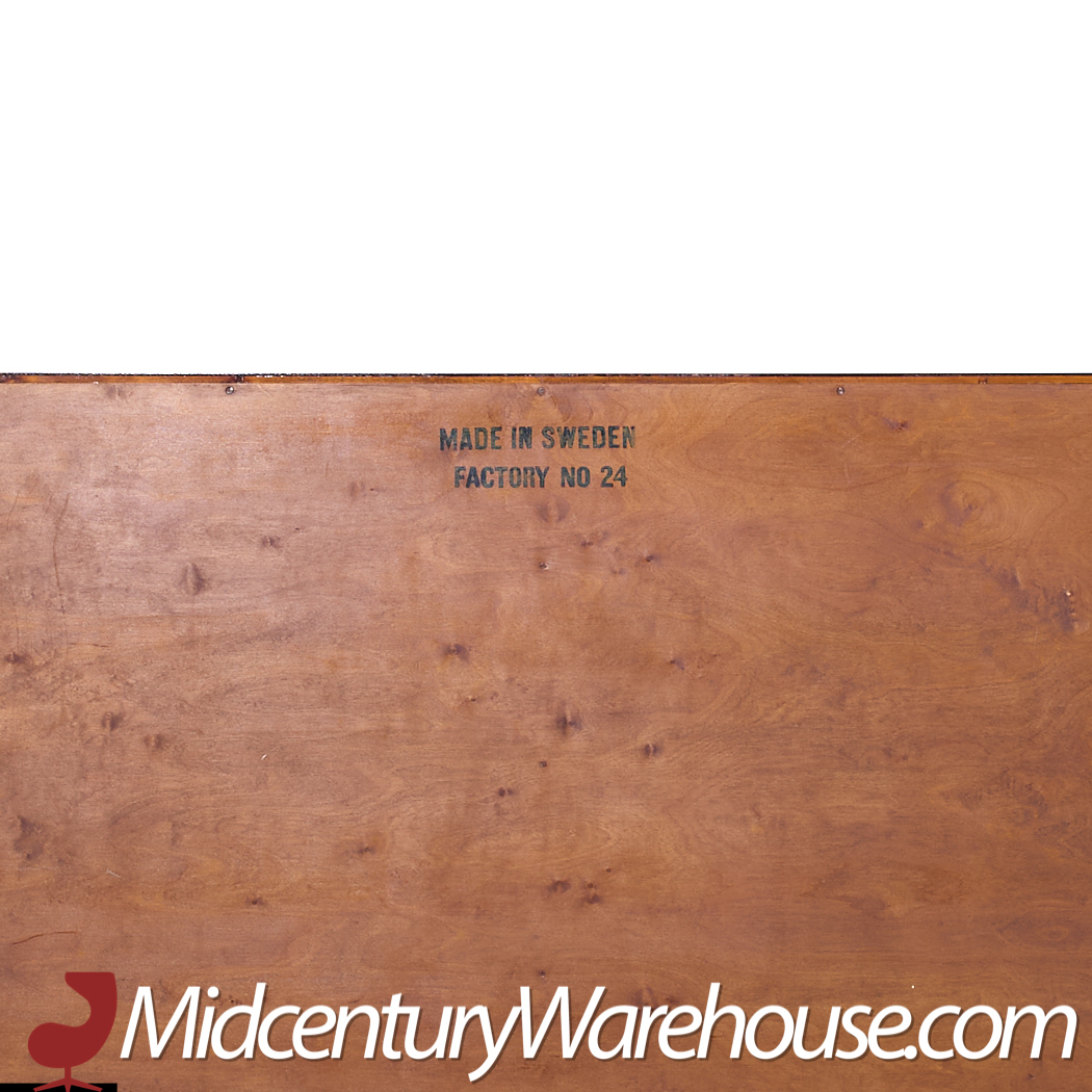 William Hinn Mid Century Walnut Curved Front Lowboy Dresser