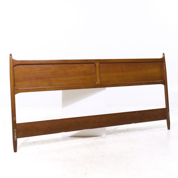 William Hinn Mid Century Walnut King Headboard