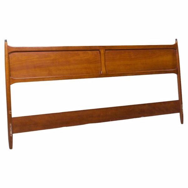William Hinn Mid Century Walnut King Headboard