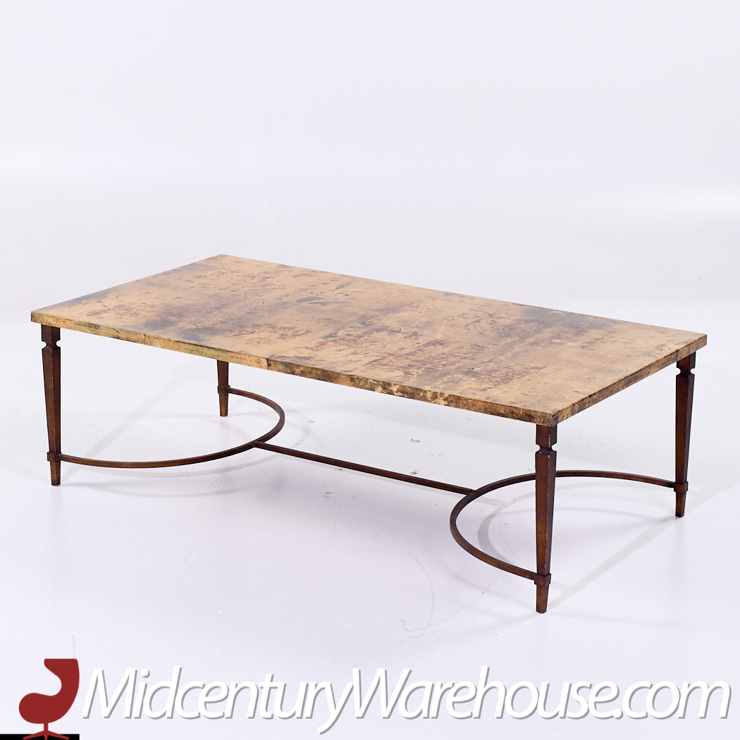 Aldo Tura Mid Century Italian Lacquered Goatskin Coffee Table