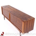 Bernhard Pedersen Mid Century Danish Rosewood Tambour Door Credenza | Mid Century Modern Furniture - Mid Century Furniture Chicago Bernhard Pedersen Mid Century Danish Rosewood Tambour Door Credenza