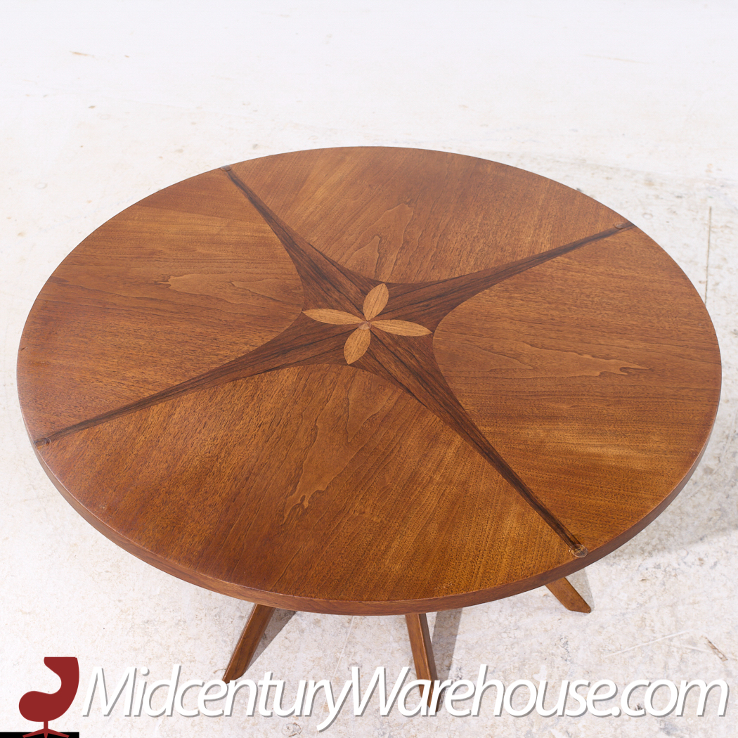 Broyhill Brasilia Mid Century Walnut Cathedral Coffee Table