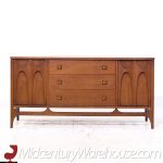 Broyhill Brasilia Mid Century Walnut and Brass Credenza | Mid Century Modern Furniture - Mid Century Furniture Chicago Broyhill Brasilia Mid Century Walnut and Brass Credenza