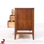 Broyhill Brasilia Mid Century Walnut and Brass Credenza | Mid Century Modern Furniture - Mid Century Furniture Chicago Broyhill Brasilia Mid Century Walnut and Brass Credenza