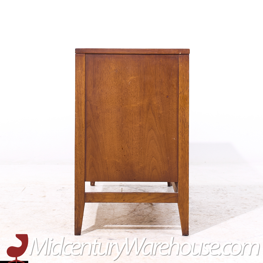 Broyhill Brasilia Mid Century Walnut and Brass Credenza