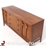 Broyhill Brasilia Mid Century Walnut and Brass Credenza | Mid Century Modern Furniture - Mid Century Furniture Chicago Broyhill Brasilia Mid Century Walnut and Brass Credenza