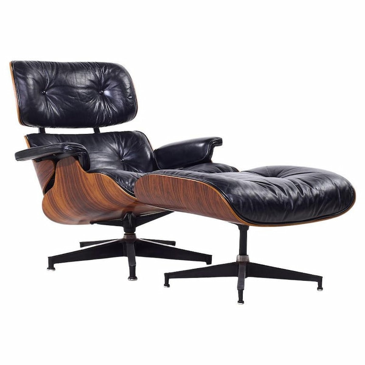 Charles and Ray Eames for Herman Miller Mid Century Rosewood Eames Lounge Chair with Ottoman