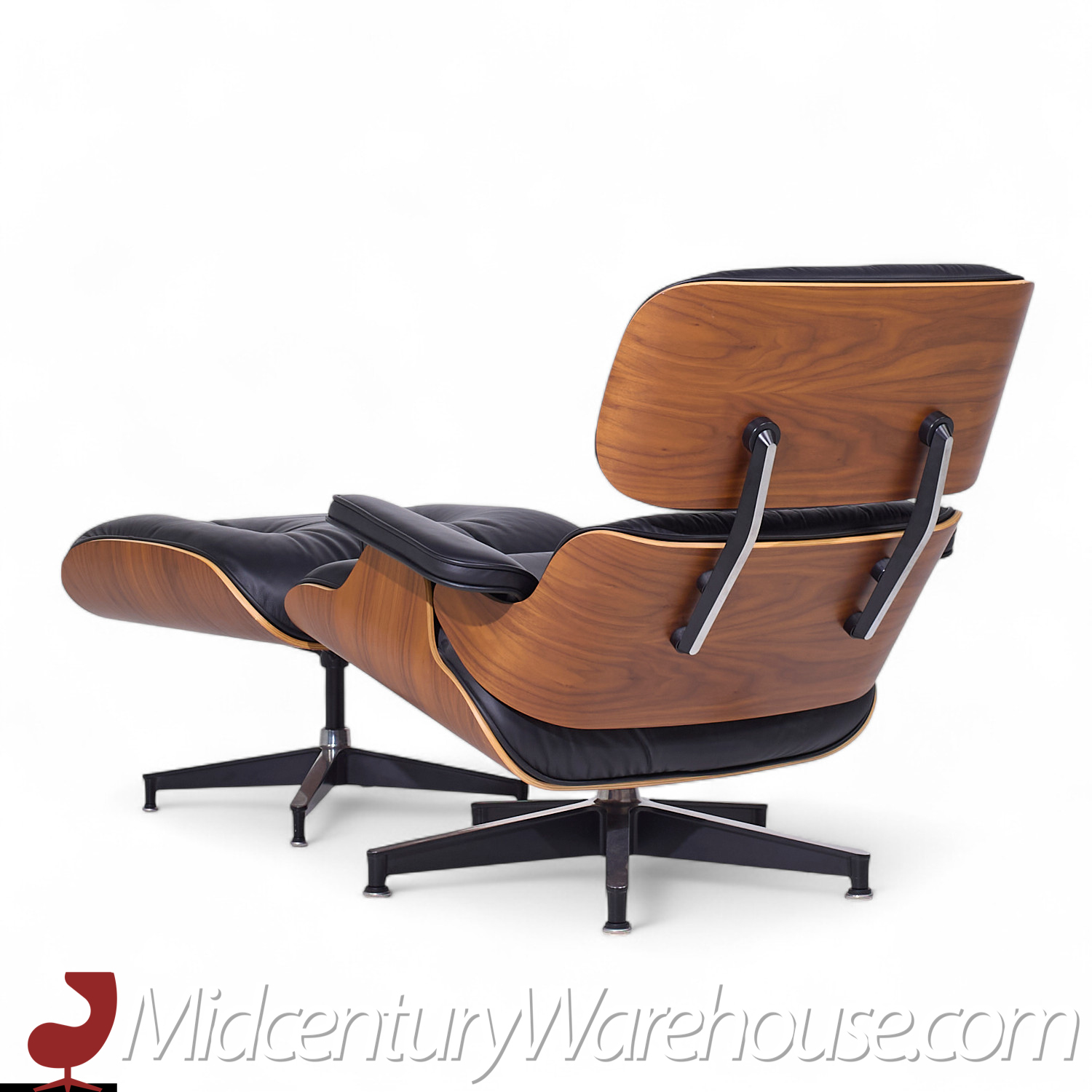 Charles and Ray Eames for Herman Miller Mid Century Walnut Chair and Ottoman