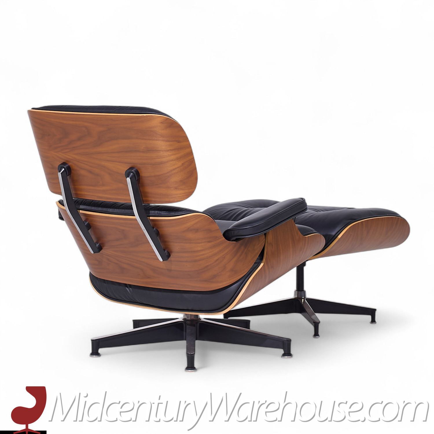 Charles and Ray Eames for Herman Miller Mid Century Walnut Chair and Ottoman