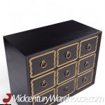 Dorothy Draper España Mid Century Black and Gold Chest Dressers - Pair | Mid Century Modern Furniture - Mid Century Furniture Chicago Dorothy Draper España Mid Century Black and Gold Chest Dressers - Pair