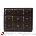 Dorothy Draper España Mid Century Black and Gold Chest Dressers - Pair | Mid Century Modern Furniture - Mid Century Furniture Chicago Dorothy Draper España Mid Century Black and Gold Chest Dressers - Pair
