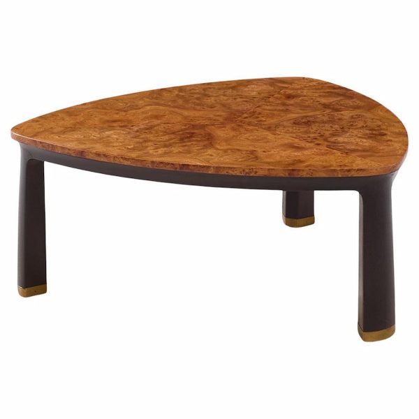 Edward Wormley for Dunbar Mid Century Carpathian Elm Burlwood Coffee Table