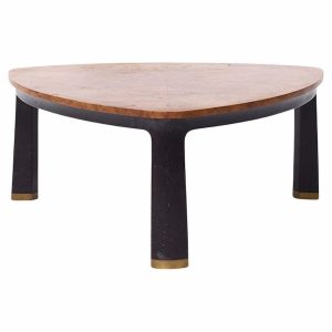 edward wormley for dunbar mid century carpathian elm burlwood coffee table