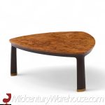 Edward Wormley for Dunbar Mid Century Carpathian Elm Burlwood Coffee Table