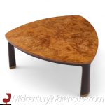 Edward Wormley for Dunbar Mid Century Carpathian Elm Burlwood Coffee Table