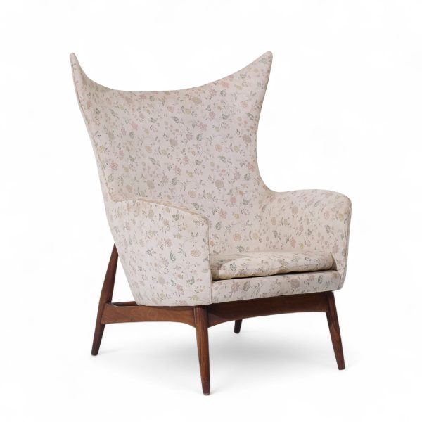 h.w. klein for bramin møbler model 207/5 mid century danish walnut wing chair