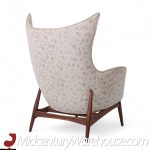 H.w. Klein for Bramin Møbler Model 207/5 Mid Century Danish Walnut Wing Chair | Mid Century Modern Furniture - Mid Century Furniture Chicago H.w. Klein for Bramin Møbler Model 207/5 Mid Century Danish Walnut Wing Chair