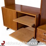 Hans Wegner for Ry Mobler Ry-100 Mid Century Danish Teak 3 Bay Modular Wall Unit