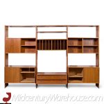 Hans Wegner for Ry Mobler Ry-100 Mid Century Danish Teak 3 Bay Modular Wall Unit