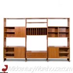 Hans Wegner for Ry Mobler Ry-100 Mid Century Danish Teak 3 Bay Modular Wall Unit