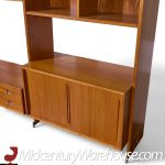 Hans Wegner for Ry Mobler Ry-100 Mid Century Danish Teak 3 Bay Modular Wall Unit