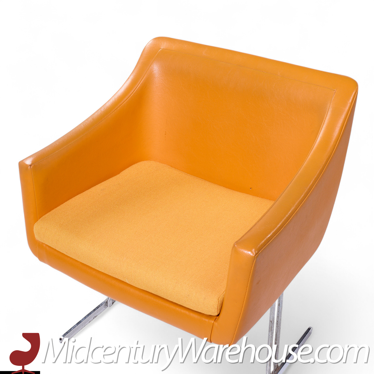 Hugh Acton for Vecta Mid Century Chrome Lounge Chairs - Pair