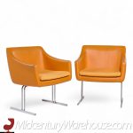 Hugh Acton for Vecta Mid Century Chrome Lounge Chairs - Pair | Mid Century Modern Furniture - Mid Century Furniture Chicago Hugh Acton for Vecta Mid Century Chrome Lounge Chairs - Pair