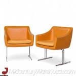 Hugh Acton for Vecta Mid Century Chrome Lounge Chairs - Pair | Mid Century Modern Furniture - Mid Century Furniture Chicago Hugh Acton for Vecta Mid Century Chrome Lounge Chairs - Pair