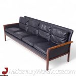 Knut Saeter for Vatne Møbler Mid Century Norwegian Rosewood and Leather Sofa | Mid Century Modern Furniture - Mid Century Furniture Chicago Knut Saeter for Vatne Møbler Mid Century Norwegian Rosewood and Leather Sofa