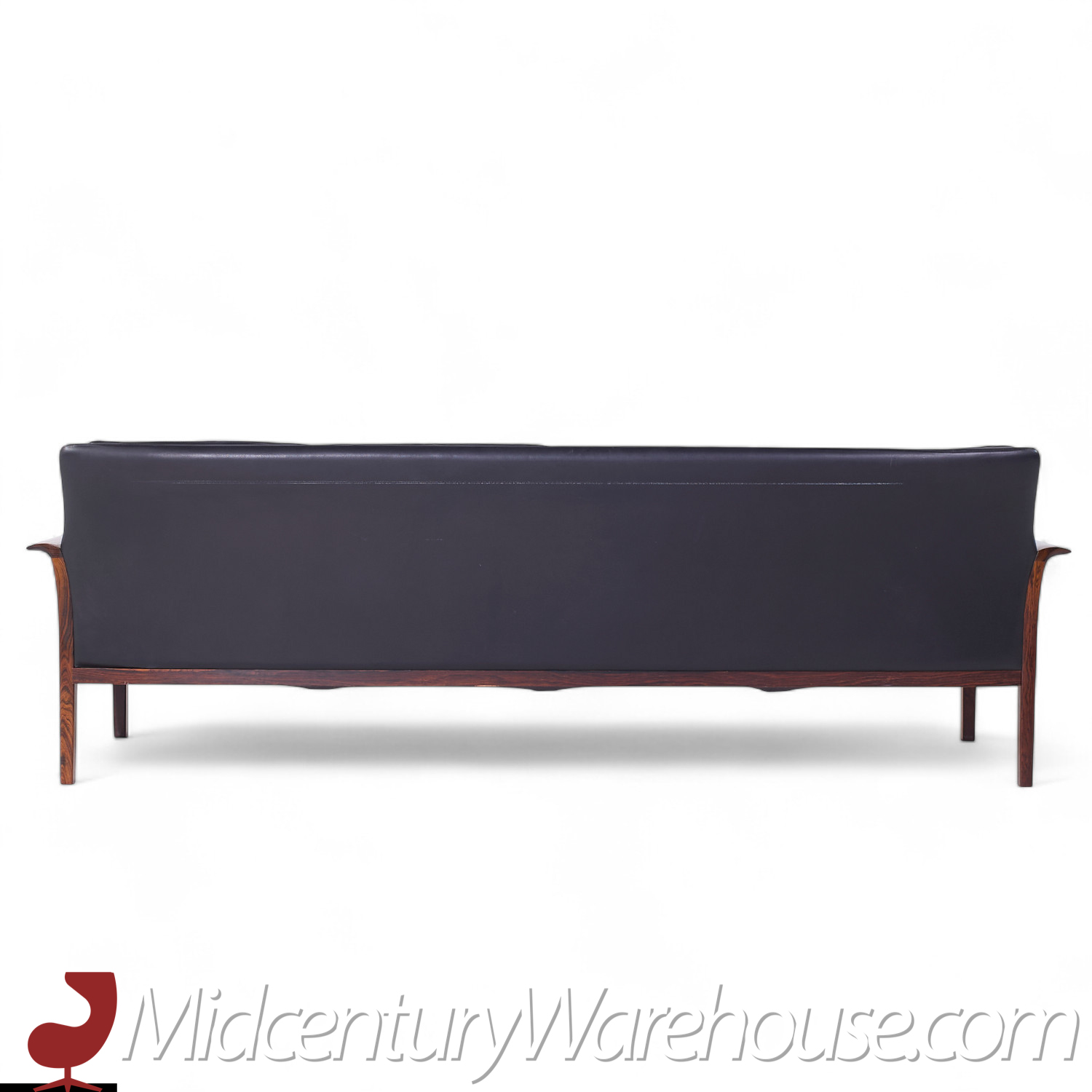 Knut Saeter for Vatne Møbler Mid Century Norwegian Rosewood and Leather Sofa