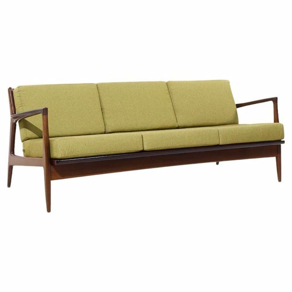 Kofod Larsen for Selig Mid Century Danish Walnut Sofa