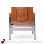 Le Corbusier Style Mid Century Leather and Stainless Steel Sling Lounge Chairs | Mid Century Modern Furniture - Mid Century Furniture Chicago Le Corbusier Style Mid Century Leather and Stainless Steel Sling Lounge Chairs