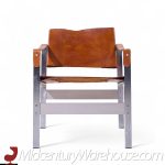 Le Corbusier Style Mid Century Leather and Stainless Steel Sling Lounge Chairs | Mid Century Modern Furniture - Mid Century Furniture Chicago Le Corbusier Style Mid Century Leather and Stainless Steel Sling Lounge Chairs