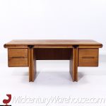 Lou Hodges for Creative Crafts Mid Century Curved Walnut Executive Desk | Mid Century Modern Furniture - Mid Century Furniture Chicago Lou Hodges for Creative Crafts Mid Century Curved Walnut Executive Desk