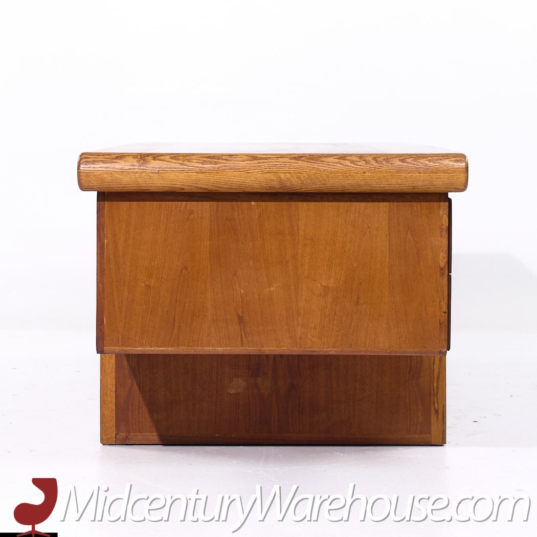 Lou Hodges for Creative Crafts Mid Century Curved Walnut Executive Desk