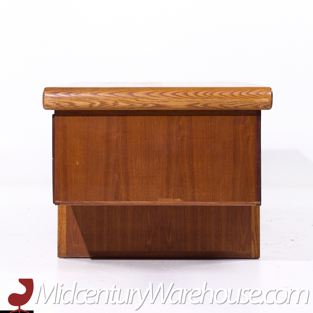 Lou Hodges for Creative Crafts Mid Century Curved Walnut Executive Desk