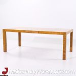Milo Baughman Style Mid Century Burlwood Expanding Dining Table with 2 Leaves | Mid Century Modern Furniture - Mid Century Furniture Chicago Milo Baughman Style Mid Century Burlwood Expanding Dining Table with 2 Leaves