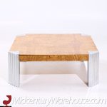 Milo Baughman Style Mid Century Burlwood and Chrome Coffee Table | Mid Century Modern Furniture - Mid Century Furniture Chicago Milo Baughman Style Mid Century Burlwood and Chrome Coffee Table