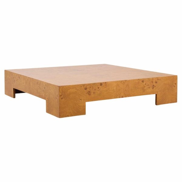 Milo Baughman for Thayer Coggin Mid Century Burlwood Coffee Table