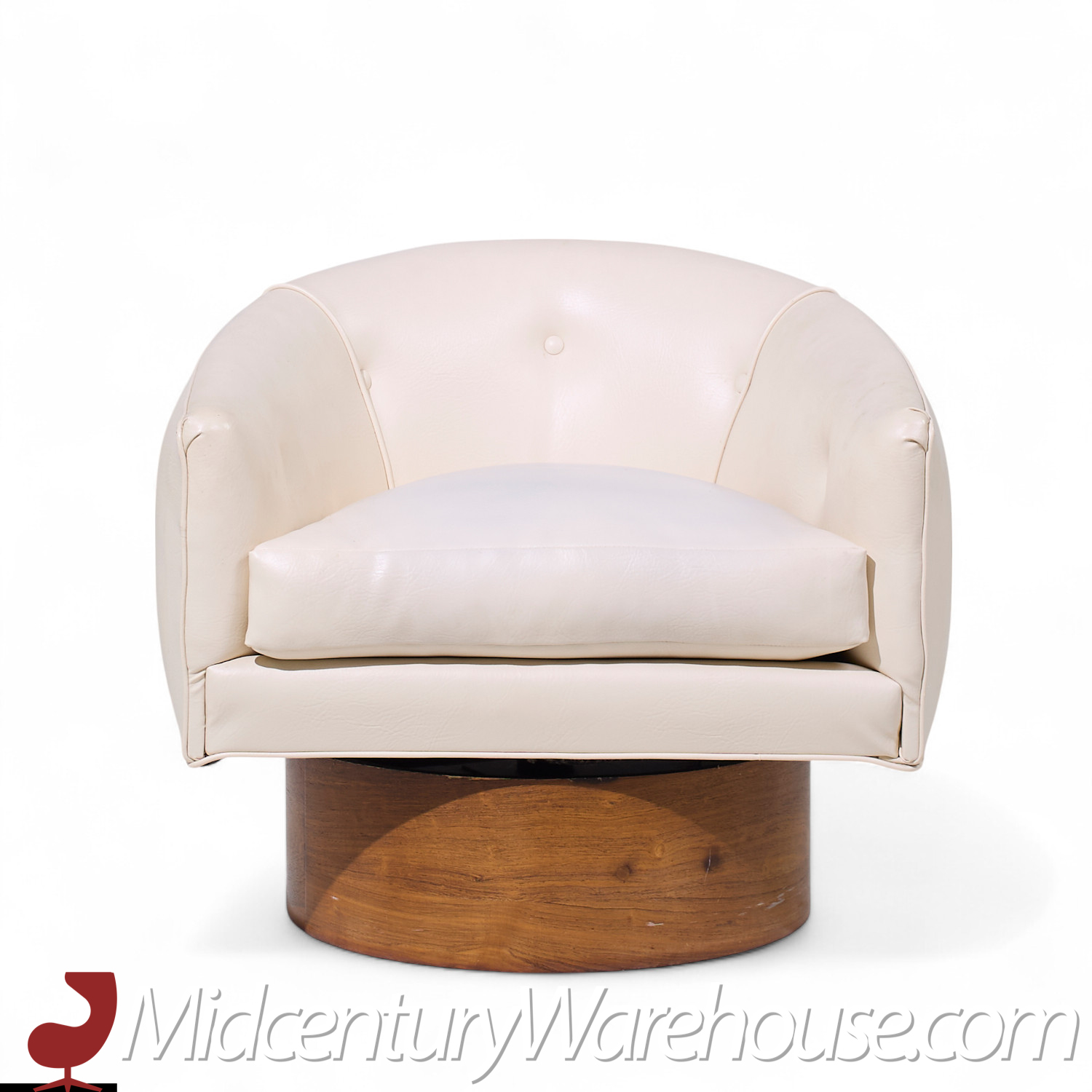 Milo Baughman for Thayer Coggin Mid Century Rosewood Swivel Lounge Chair