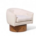 Milo Baughman for Thayer Coggin Mid Century Rosewood Swivel Lounge Chair