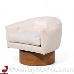 Milo Baughman for Thayer Coggin Mid Century Rosewood Swivel Lounge Chair