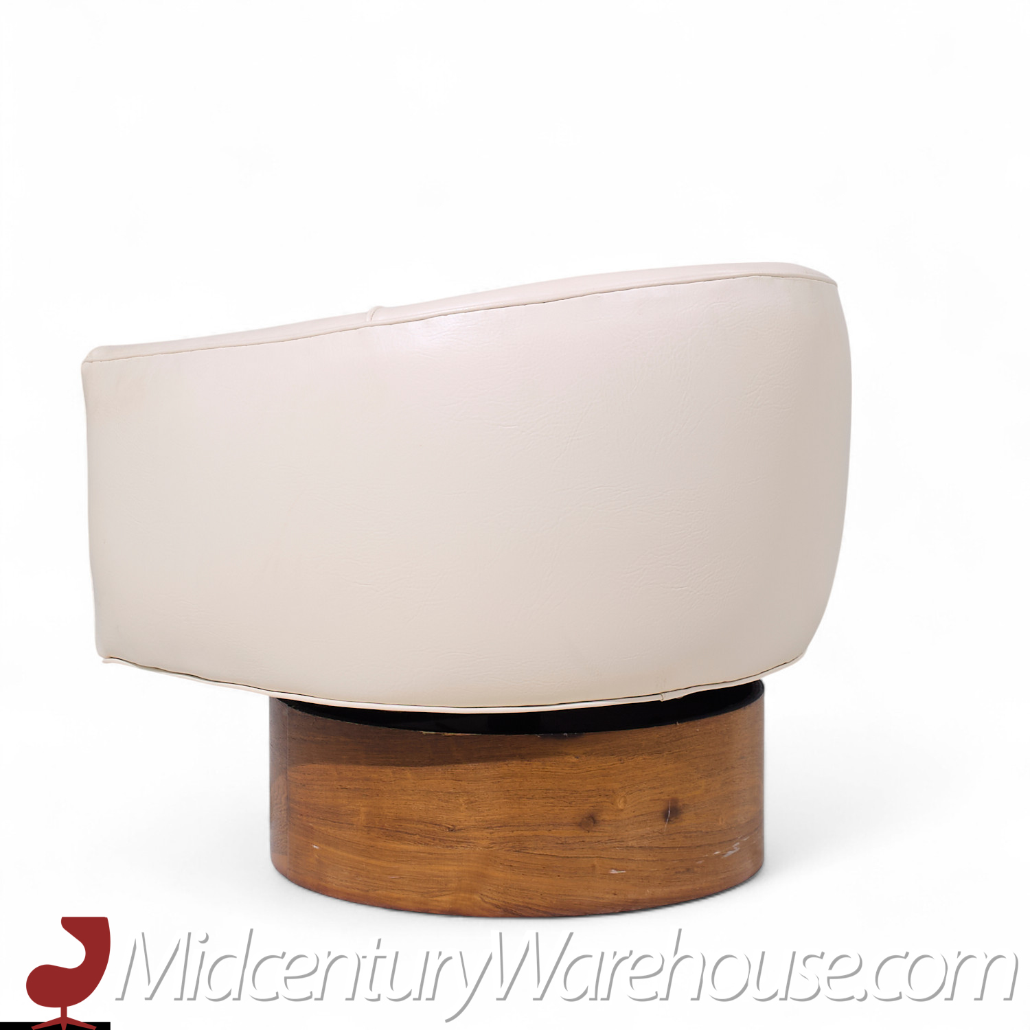 Milo Baughman for Thayer Coggin Mid Century Rosewood Swivel Lounge Chair